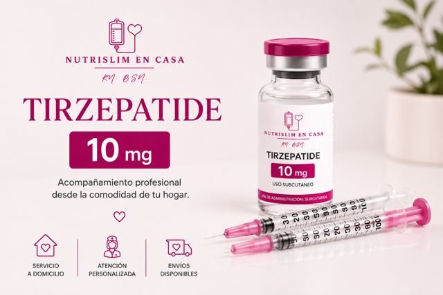 Tirzepatide 10 mg – Paquete de 4 dosis 💗